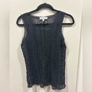 KEREN hart Black Lace Tank Top